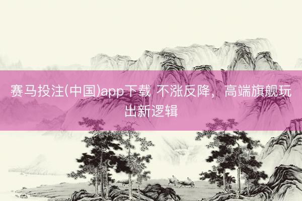 赛马投注(中国)app下载 不涨反降，高端旗舰玩出新逻辑