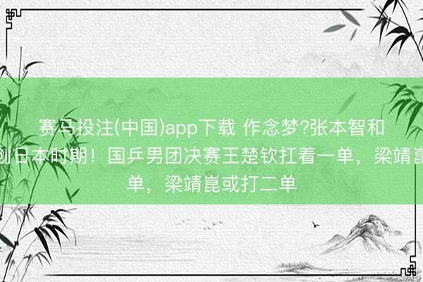 赛马投注(中国)app下载 作念梦?张本智和狂言：草创日本时期！国乒男团决赛王楚钦扛着一单，梁靖崑或打二单