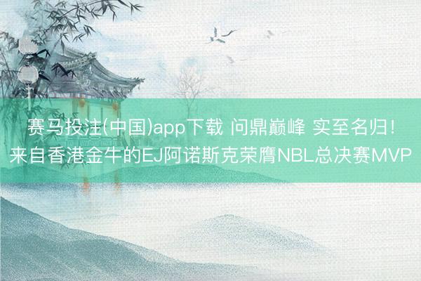 赛马投注(中国)app下载 问鼎巅峰 实至名归!来自香港金牛的EJ阿诺斯克荣膺NBL总决赛MVP