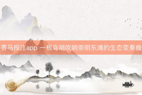 赛马投注app 一根鸟哨吹响崇明东滩的生态变奏曲