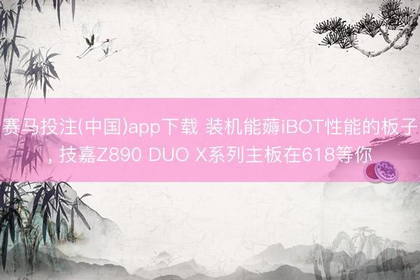 赛马投注(中国)app下载 装机能薅iBOT性能的板子， 技嘉Z890 DUO X系列主板在618等你